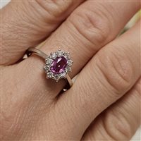 Ring Dal Maso Gioielli Woman in White Gold Zaffiro rosa 0.60 Ct ANE 02175 - ANE 02175